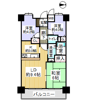 ロイヤルシャトー柏原本郷 間取図