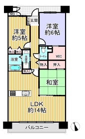 ファミールアクシス八尾センタースクエア　間取図