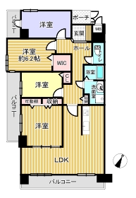 ファミールハイツ八尾B棟 間取図